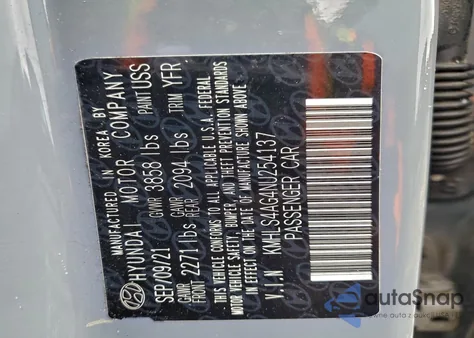 2022 Hyundai Elantra Sel from USA, damaged, VIN KMHLS4AG4NU254137